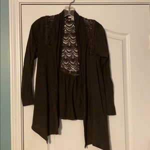dark brown cardigan
